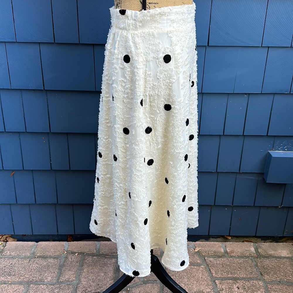 Annthropologie Eri + Ali Andrea Textured Polka Dot Midi Skirt - Picture 2 of 6